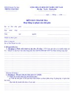 Biên bản thanh tra hoạt động sư phạm của nhả giáo.