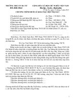 KHAI MẠC, BIỂU ĐIỂM CHẤM TRẠI 26/3-THÂN