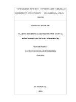 Solutions to improve sales performance of Act Co. (an International Freight Forwarder in Hochiminh City)