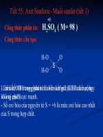 Giáo án axit sunfuric - GVG Bắc Ninh