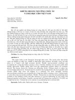 Khủng hoảng nợ công châu Âu và bài học cho Việt Nam