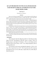 Quy luật biến động một số chỉ tiêu của gia cầm sinh sản nuôi ở việt nam dưới tác động quy luật biến đổi các yếu tố sinh thái môi trường tự nhiên