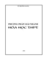 BÀI GIẢNG-PHƯƠNG PHÁP GIẢI NHANH HÓA HỌC THPT