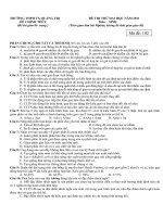 ĐỀ THI THỬ VÀ ĐÁP ÁN KHỐI B LẦN I NĂM 2011 - SINH