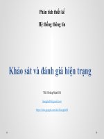 BÀI BÁO CÁO-Khảo sát và đánh giá hiện trạng