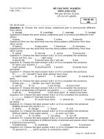 DE KIEM TRA TAP TRUNG K 10 HOC KY II