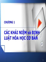 BÀI BÁO CÁO-CHƯƠNG I-CÁC KHÁI NIỆM và ĐỊNH LUẬT HÓA HỌC CƠ BẢN