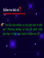 bai 13: CHÍNH SÁCH GIÁO DỤC - ĐÀO TẠO, KHOA HỌC - CÔNG NGHỆ VÀ VĂN HÓA (TIẾT 2)