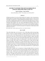 Xác định tỷ lệ sử dụng thích hợp của khoáng hữu cơ (Chelate) trong khẩu phần vịt nuôi thịt