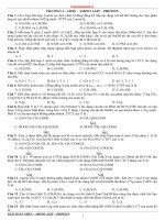 Các câu trắc nghiệm về Amin-Amino axit- Protein