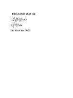 GIẢI HỘ EM BÀI TÍCH PHÂN KHÓ!!!
