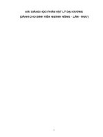 BÀI GIẢNG HỌC PHẦN VẬT LÝ ĐẠI CƯƠNG (DÀNH CHO SINH VIÊN NGÀNH NÔNG  LÂM  NGƯ)