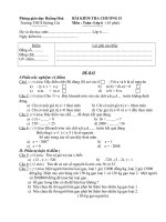 Đề thi học kỳ toán lốp