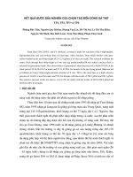 Kết quả bước đầu nghiên cứu chọn tạo bốn dòng gaf thịt TP1,TP2,TP3 và TP4