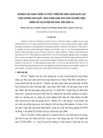 Nghiên cứu hoàn thiện và phát triển mô hình chăn nuôi lợn theo hướng sản xuất bán thâm canh phù hợp với điều kiện nông hộ tại huyện mai sơn, tỉnh sơn la
