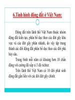 PHẦN 6 VÀ 7-TÌNH HÌNH ĐỘNG ĐẤT Ở VIỆT NAM