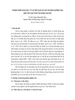 Thành phần hóa học, tỷ lệ tiêu hóa và giá trị dinh dưỡng của một số loại thức ăn dùng cho bò