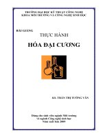 BÀI GIẢNG-THỰC HÀNH HÓA ĐẠI CƯƠNG