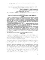 THỰC TRẠNG KIỂU CHUỒNG NUÔI LỢN Ở PHƯƠNG THỨC CHĂN NUÔI TRANG TRẠI TẠI BA MIỀN BẮC – TRUNG - NAM