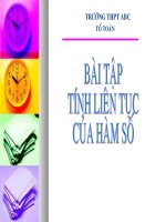 BÀI TẬP VỀ HÀM SỐ LIÊN TỤC TẠI 1 ĐIỂM