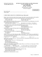 ĐỀ VÀ ĐÁP ÁN THI THỬ ĐH MÔN SINH - LÂN2 - NĂM 2010 - 2011