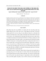 Khảo sát khả năng thích nghi, sinh trưởng và tính năng sản xuất của cỏ Paspalum atratum tại đồng bằng sông CửuLong, Việt nam
