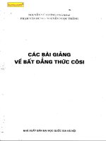Một số bài giảng về bất đẳng thức CÔSI
