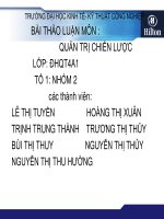 BÀI BÁO CÁO THẢO LUẬN NHÓM-QUẢN TRỊ CHIẾN LƯỢC LẦN MỘT
