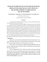 Kết quả giá trị giống ước tính các tính trạng số con sơ sinh sống lứa và khối lượng con 21 ngày tuổi lứa của đàn lợn giống Landrace và Yorkshire nuôi tại TTNC Lợn Thụy Phương