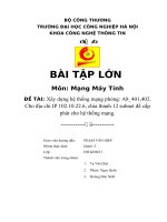 MÔN MẠNG MÁY TÍNH-ĐỀ TÀI-XÂY DỰNG HỆ THỐNG MẠNG PHÒNG-A8-401,402. CHO ĐỊA CHỈ IP 102.10.22.6,CHIA THÀNH 12 SUBNET ĐỂ CẤP PHÁT CHO HỆ THỐNG MẠNG