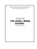 GIÁO ÁN TUD BẬC CAO ĐẲNG