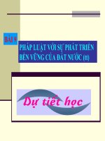 Bài 9: Pháp luật với sự phát triển bền vững của đất nước