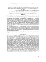 ẢNH HƯỞNG CỦA TỶ LỆ BỘT CỎ STYLOSANTHES GUIANENSISCIAT 184 KHÁC NHAU TRONG KHẨU PHẦN ĐẾN NĂNG SUẤT VÀ CHẤT LƯỢNG CỦA GÀ THỊT