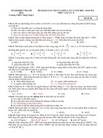 Đề đáp án khảo sát lần 2 năm 2010-2011