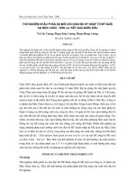 Thử nghiệm khẩu phần ăn mới cho đàn bò HF nhập từ Mỹ nuôi tại Mộc Châu - Sơn La kết quả bước đầu