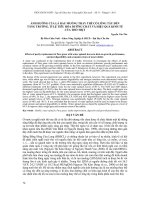 ẢNH HƯỞNG CỦA LÁ RAU MUỐNG THAY THẾ CỎ LÔNG TÂY ĐẾNTĂNG TRƯỞNG, TỈ LỆ TIÊU HÓA DƯỠNG CHẤT VÀ HIỆU QUẢ KINH TẾ CỦA THỎ THỊT