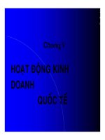 HOẠT ĐỘNG KINH DOANH QUỐC TE