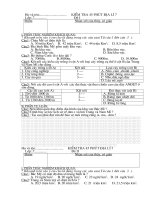 Đề kiểm tra 1 tết địa lí 7 tiết 53