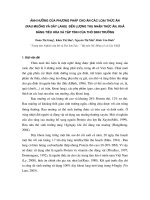 Ảnh hưởng của phương pháp cho ăn các loại thức ăn (rau muống và dây lang) đến lượng thu nhận thức ăn, khả năng tiêu hóa và tập tính của thỏ sinh trưởng
