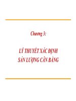 LÝ THUYẾT XÁC ĐỊNH  CÂN BẰNG SẢN LƯỢNG