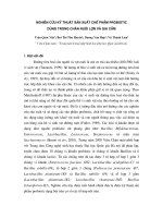 Nghiên cứu kỹ thuật sản xuất chế phẩm probiotic dùng trong chăn nuôi lợn và gia cầm