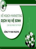 BÁO CÁO THẢO LUẬN-KẾ HOẠCH MARKETING DỊCH VỤ VỆ SINH CHO CÁC PKĐK TẠI TH HCM