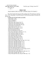 Báo Cáo tháng 3 của trường TH Tân Hòa