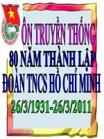 80 năm ngày thành lập Đoàn TNCS Hồ Chí Minh