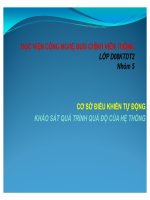 BÁO CÁO THẢO LUẬN-CƠ SỞ ĐIỀU KHIỂN TỰ ĐỘNG KHẢO SÁT QUÁ TRÌNH QUÁ độ CỦA HỆ THỐNG