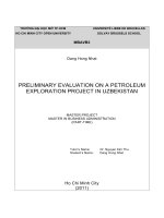 Preliminary evaluation on a petroleum exploration project in Uzbekistan
