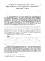 Định hướng phát triển thị trường chứng khoán phái sinh ở nước ta