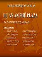 BÀI TẬP NHÓM QUẢN LÝ DỰ ÁN-DỰ ÁN AN PHÚ PLAZA