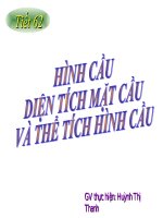 tiết 62  hình cầu diện tích mặt cầu