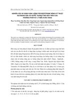 Nghiên cứu so sánh hàm lượng Progesterone bằng kỹ thuật EIA trong sữa và huyết tương ở bò sữa theo các phương pháp xử lý mẫu khác nhau